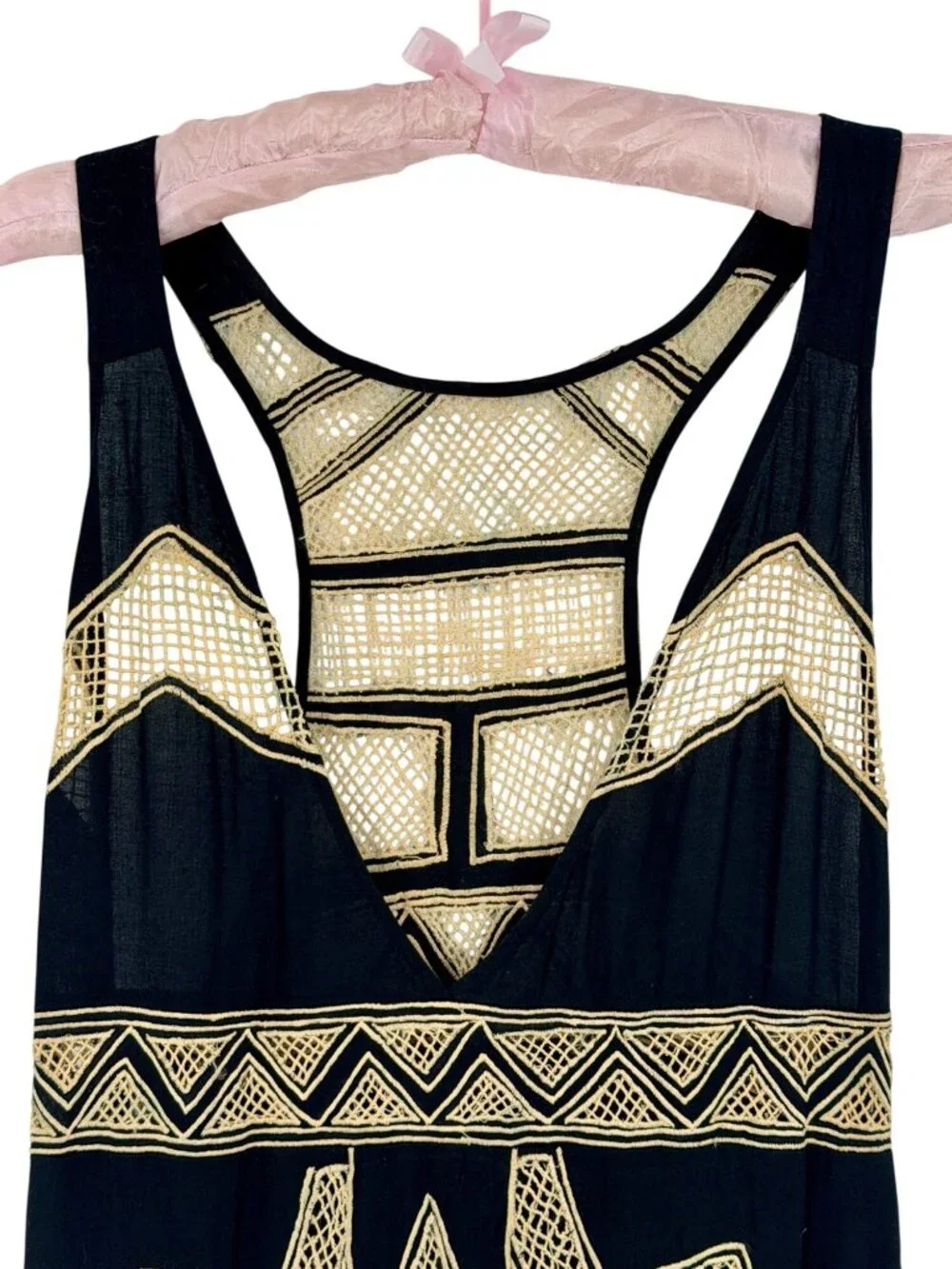 RARE VTG NWOT Free People Jen’s Pirate Booty Black Embroidered Maxi Dress | Boho - Picture 3 of 16